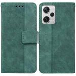 For Xiaomi Redmi Note 12 Pro+ Geometric Embossed Leather Phone Case(Green)