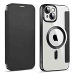 For iPhone 14 Plus MagSafe Magnetic RFID Anti-theft Leather Phone Case(Black)
