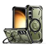 For Samsung Galaxy S23 5G Armor Series MagSafe Magnetic Holder Phone Case(Army Green)