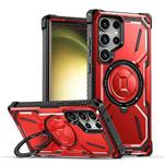 For Samsung Galaxy S23 Ultra 5G Armor Series Holder Phone Case(Red)