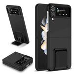 For Samsung Galaxy Z Flip4 5G Three-dimensional Folding Holder PC Phone Case(Black)