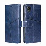 For Kyocera Digno BX2-Digno SX2-A101KC Geometric Stitching Horizontal Flip Leather Phone Case(Blue)