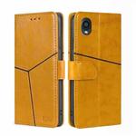 For Kyocera Digno BX2-Digno SX2-A101KC Geometric Stitching Horizontal Flip Leather Phone Case(Yellow)