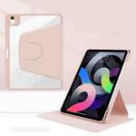 Acrylic Rotating Leather Tablet Case For iPad 10.2 2021 / 2020 / 2019(Pink)