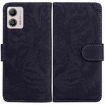 For Motorola Moto G13 / G23 / G53 Tiger Embossing Pattern Leather Phone Case(Black)