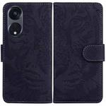 For OPPO Reno8 T 5G / A1 Pro 5G Tiger Embossing Pattern Leather Phone Case(Black)