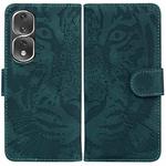 For Honor 80 Pro Tiger Embossing Pattern Leather Phone Case(Green)