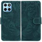 For Honor X8 5G Tiger Embossing Pattern Leather Phone Case(Green)