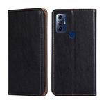 For Motorola Moto G Play 2023 Gloss Oil Solid Color Magnetic Leather Phone Case(Black)