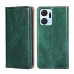 For Honor X7A Gloss Oil Solid Color Magnetic Leather Phone Case(Green)