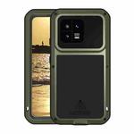 For Xiaomi 13 LOVE MEI Metal Shockproof Life Waterproof Dustproof Phone Case(Army Green)