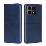 For Honor X8A Cow Texture Magnetic Horizontal Flip Leather Phone Case(Dark Blue)