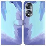 For Honor 70 Watercolor Pattern Flip Leather Phone Case(Winter Snow)