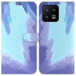 For Xiaomi 13 5G Watercolor Pattern Flip Leather Phone Case(Winter Snow)