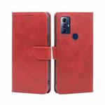 For Motorola Moto G Play 2023 Calf Texture Buckle Flip Leather Phone Case(Red)