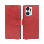 For Honor X7A Calf Texture Buckle Flip Leather Phone Case(Red)