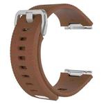 For Fitbit Ionic Twill Texture Silicone  Watch Band with Buckle, Size:S(Coffee)