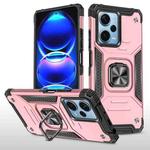 For Xiaomi Redmi Note 12 Pro+ Magnetic Armor Shockproof TPU + PC Phone Case with Metal Ring Holder(Rose Gold)