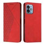 For Motorola Moto G 5G 2023 Diamond Pattern Splicing Skin Feel Magnetic Phone Case(Red)