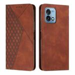 For Motorola Moto G Stylus 5G 2023 Diamond Pattern Splicing Skin Feel Magnetic Phone Case(Brown)