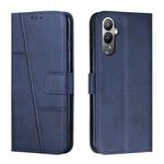 For Tecno Pova 4 Pro Stitching Calf Texture Buckle Leather Phone Case(Blue)