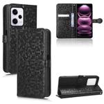 For Xiaomi Redmi Note 12 Pro 5G Honeycomb Dot Texture Leather Phone Case(Black)