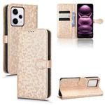 For Xiaomi Redmi Note 12 Pro 5G Honeycomb Dot Texture Leather Phone Case(Gold)