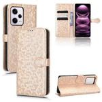 For Xiaomi Redmi Note12 Pro+ Honeycomb Dot Texture Leather Phone Case(Gold)
