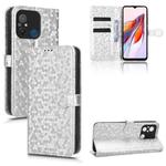 For Xiaomi Redmi 12C / Redmi 11A 4G Global Honeycomb Dot Texture Leather Phone Case(Silver)