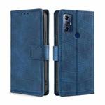 For Motorola Moto G Play 2023 Skin Feel Crocodile Magnetic Clasp Leather Phone Case(Blue)