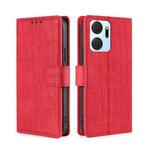 For Honor X7A Skin Feel Crocodile Magnetic Clasp Leather Phone Case(Red)