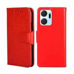 For Honor X7A Crystal Texture Leather Phone Case(Red)