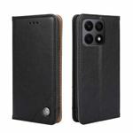 For Honor X8A Non-Magnetic Retro Texture Horizontal Flip Leather Case(Black)