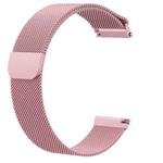 For Fitbit Versa Milanese  Watch Band, Size:S(Rose Pink)