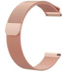 For Fitbit Versa Milanese  Watch Band, Size:L(Rose Gold)