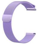 For Fitbit Versa Milanese  Watch Band, Size:L(Purple)