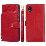 For Kyocera Digno BX2-Digno SX2-A101KC Zipper Bag Leather Phone Case(Red)