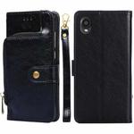 For Kyocera Digno BX2-Digno SX2-A101KC Zipper Bag Leather Phone Case(Black)