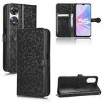 For OPPO A58 5G Honeycomb Dot Texture Leather Phone Case(Black)