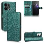 For OPPO Reno8 Pro+ 5G Honeycomb Dot Texture Leather Phone Case(Green)