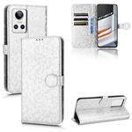 For Realme GT Neo 3 Honeycomb Dot Texture Leather Phone Case(Silver)