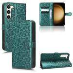 For Samsung Galaxy S23 5G Honeycomb Dot Texture Leather Phone Case(Green)