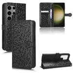For Samsung Galaxy S23 Ultra 5G Honeycomb Dot Texture Leather Phone Case(Black)