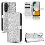 For Samsung Galaxy A34 5G Honeycomb Dot Texture Leather Phone Case(Silver)