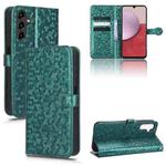 For Samsung Galaxy A14 5G Honeycomb Dot Texture Leather Phone Case(Green)
