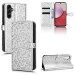 For Samsung Galaxy A14 5G Honeycomb Dot Texture Leather Phone Case(Silver)