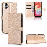 For Samsung Galaxy A04e Honeycomb Dot Texture Leather Phone Case(Gold)