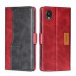 For Kyocera Digno BX2-Digno SX2-A101KC Contrast Color Side Buckle Leather Phone Case(Red + Black)