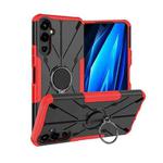 For Tecno Pova 4 Armor Bear Shockproof PC + TPU Phone Case with Ring(Red)