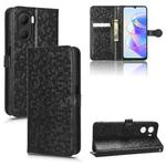 For Honor Play 40 Honeycomb Dot Texture Leather Phone Case(Black)